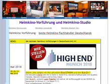 Tablet Screenshot of heimkino-vorfuehrung.de